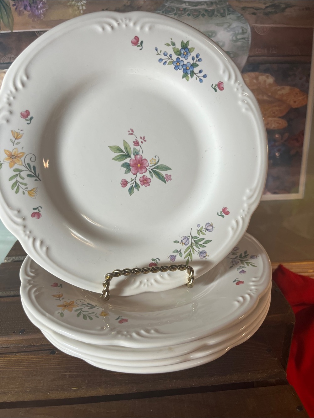 Pfaltzgraff garden party 4 salad plates